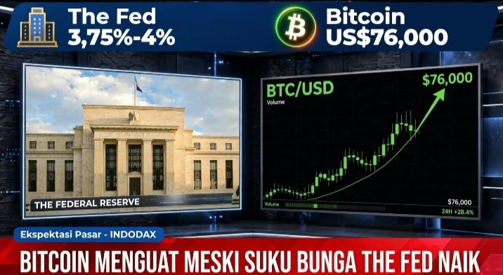 Bunga Naik, Bitcoin Tak Tumbang