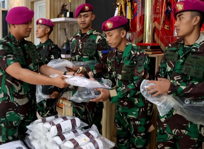 Danyonif 1 Marinir Salurkan Dukungan Penuh Kepada Atlit Taekwondo Marinir wilayah Surabaya