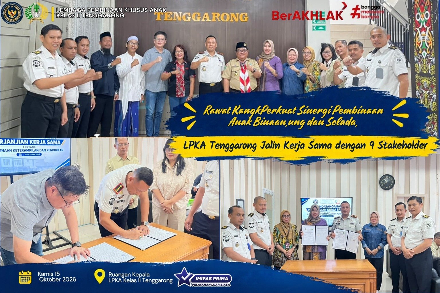 Perkuat Sinergi Pembinaan Anak Binaan, LPKA Tenggarong Jalin Kerja Sama dengan 9 Stakeholder