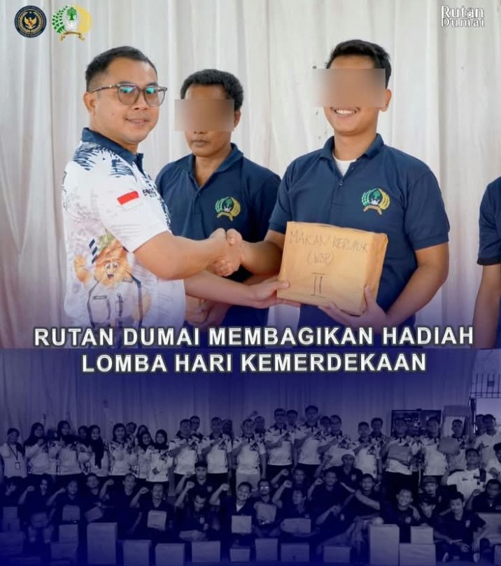 Rutan Dumai Bagikan Hadiah Lomba Hari Kemerdekaan kepada Warga Binaan dan Petugas