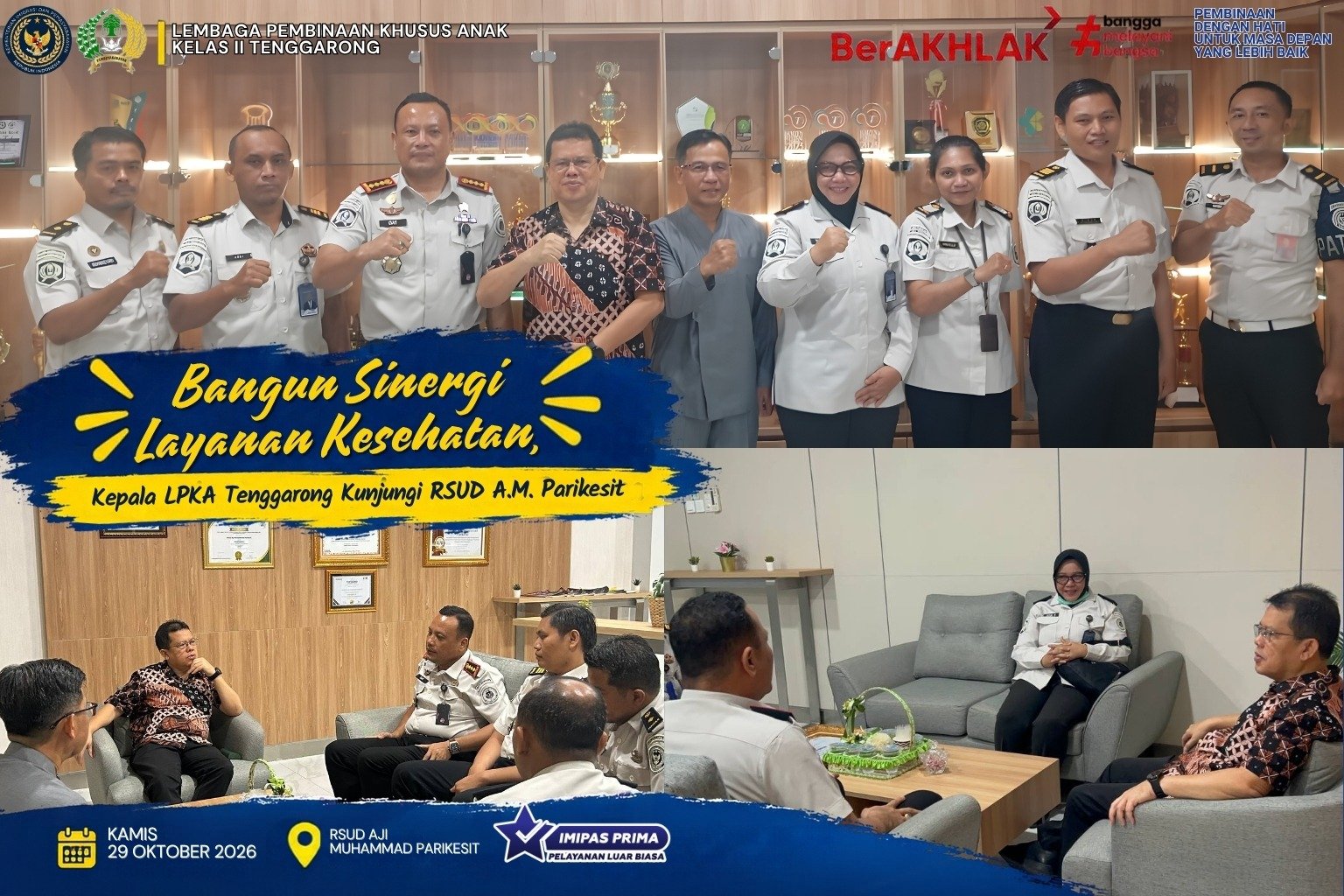 Bangun Sinergi Layanan Kesehatan, Kepala LPKA Tenggarong Kunjungi RSUD A.M. Parikesit