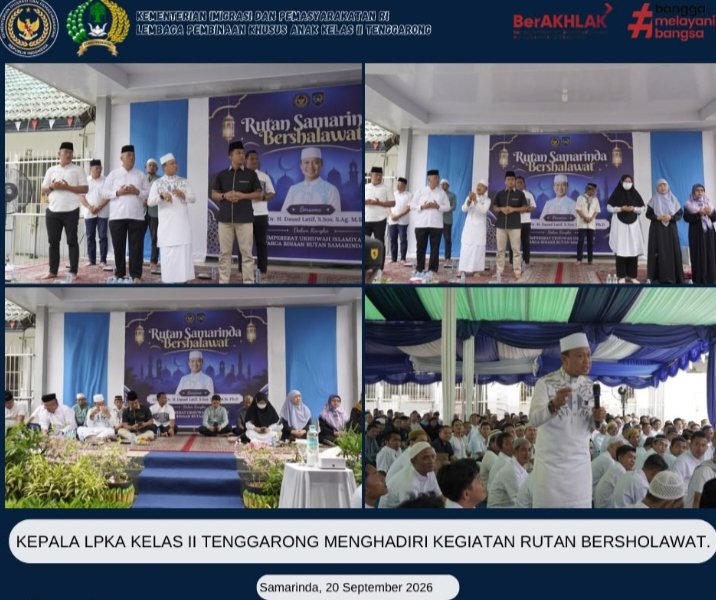Kepala LPKA Tenggarong Hadiri Rutan Bersholawat, Perkuat Silaturahmi dan Pembinaan Kerohanian