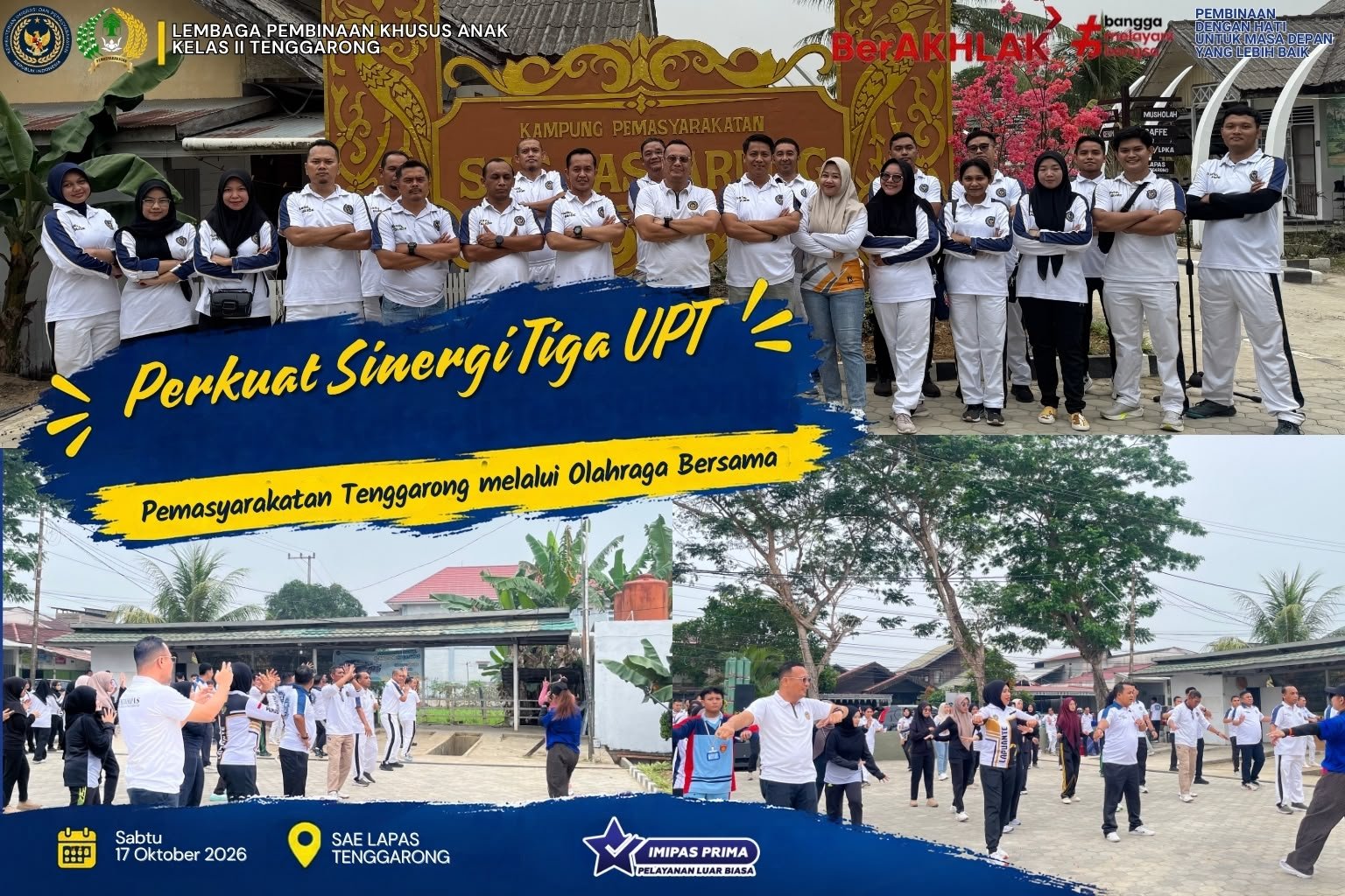 Perkuat Sinergi Tiga UPT Pemasyarakatan Tenggarong melalui Olahraga Bersama