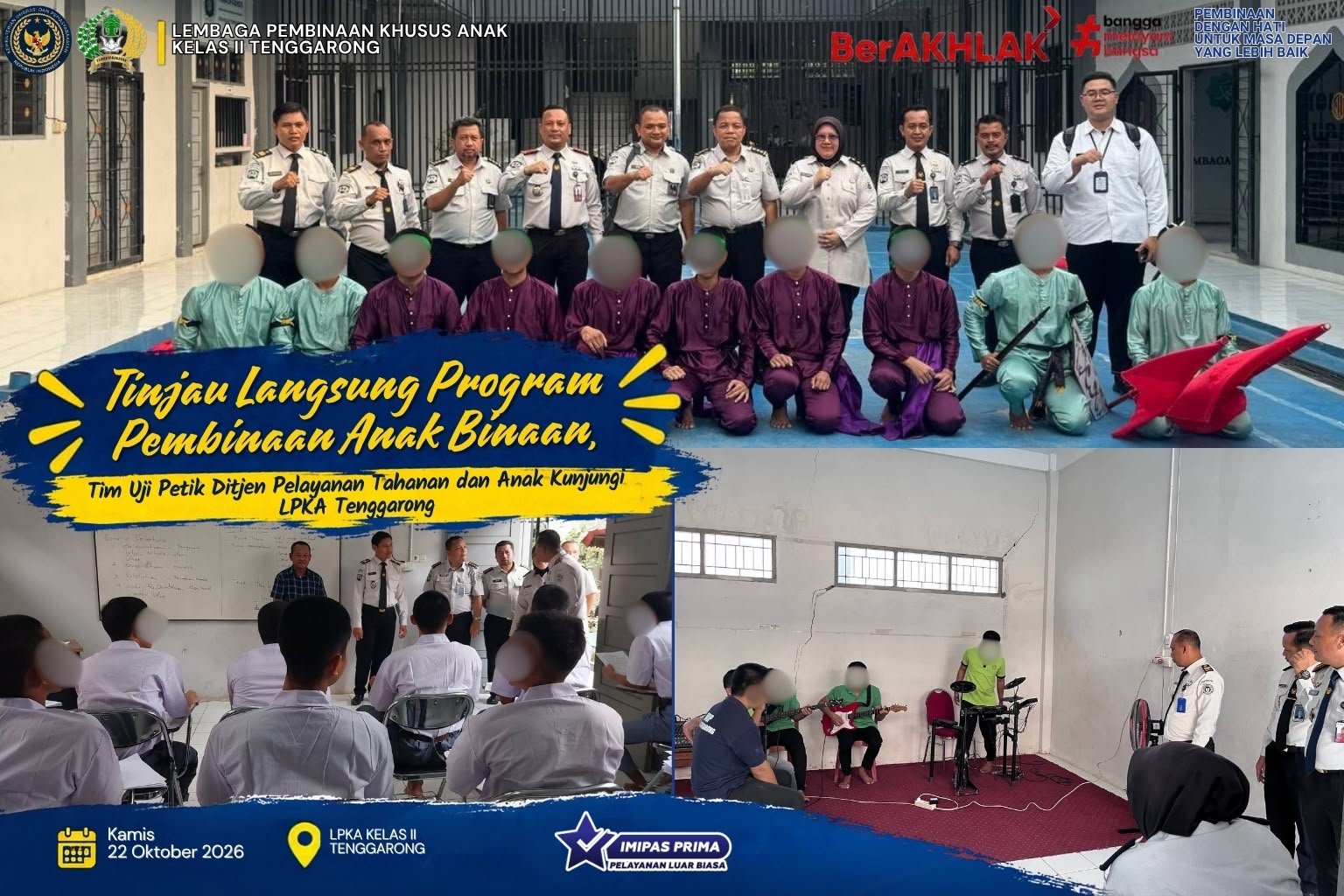 Tinjau Langsung Program Pembinaan Anak Binaan, Tim Uji Petik Ditjen Pelayanan Tahanan dan Anak Kunjungi LPKA Tenggarong