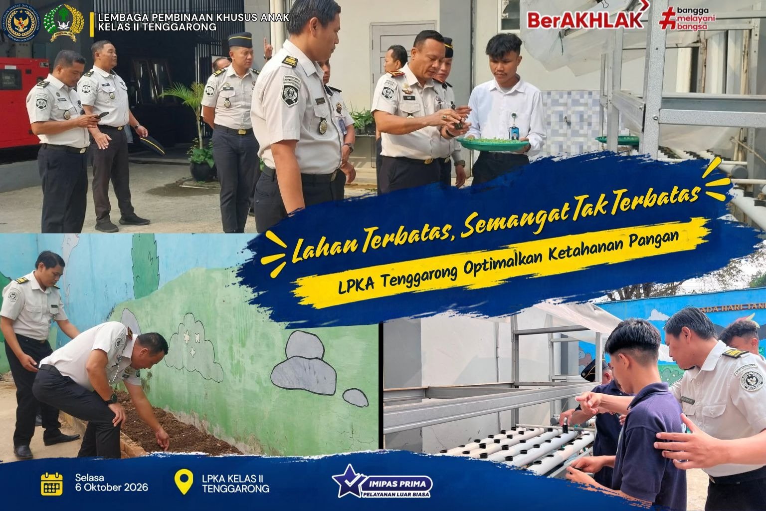Lahan Terbatas, Semangat Tak Terbatas: LPKA Tenggarong Optimalkan Ketahanan Pangan