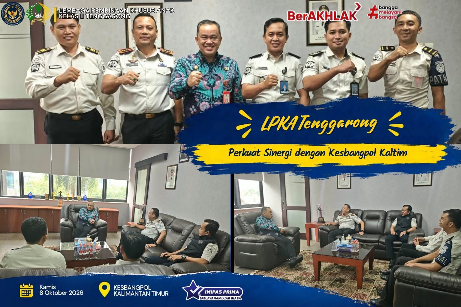 LPKA Tenggarong Perkuat Sinergi dengan Kesbangpol Kaltim