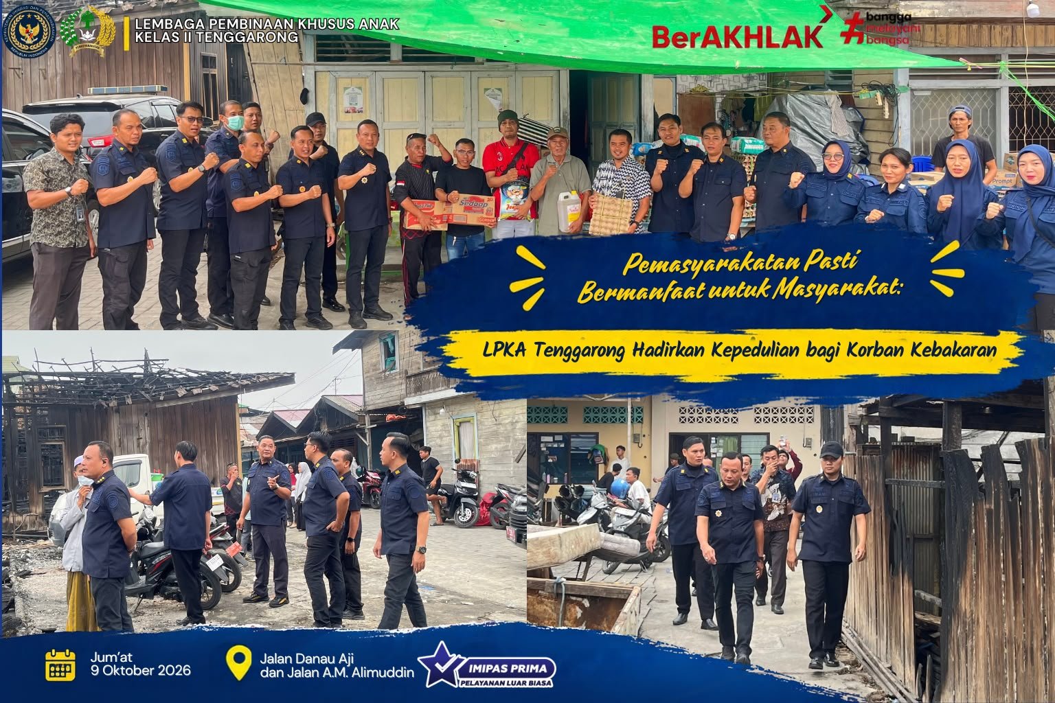 LPKA Tenggarong Hadirkan Kepedulian bagi Korban Kebakaran