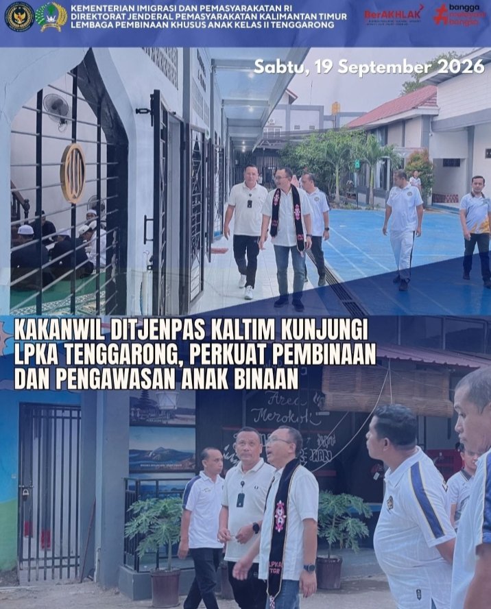 Kakanwil Ditjenpas Kaltim Kunjungi LPKA Tenggarong, Perkuat Pembinaan dan Pengawasan Anak Binaan